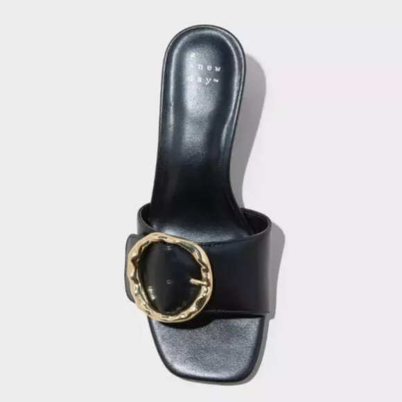 Women's Diana Buckle Mule Heels Black - A New Day - SIZE 7.5 - Picture 3 of 6